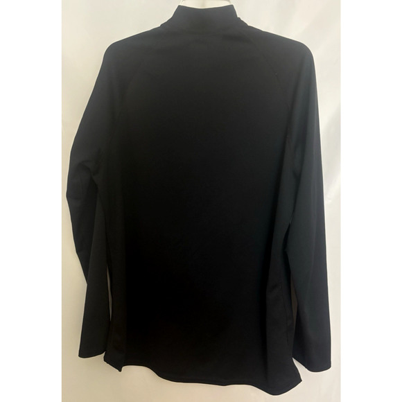 Champion 1/4 Zip Mens Extra Large Black Pullover Mock Neck Logo Long Sleeve - Picture 2 of 6